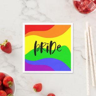Serviette En Papier Arc-en-ciel moderne Pride