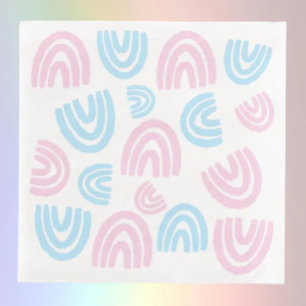 Serviette en papier arc-en-ciel pastel de fierté t