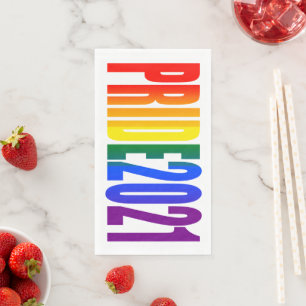Serviette En Papier Arc-en-ciel Typographie LGBTQ Party Gay pride 2021