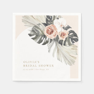 Serviette En Papier Arc Floral Bohème Poussiéreux