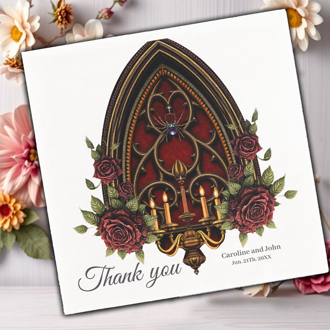 Serviette En Papier Arche gothique aux crânes. (Créateur téléchargé)