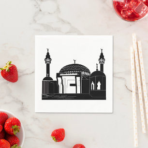 Serviette En Papier Architecture de mosquée minimaliste en ligne