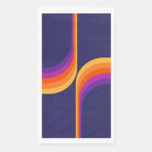 Serviette En Papier Arcs colorés de style rétro