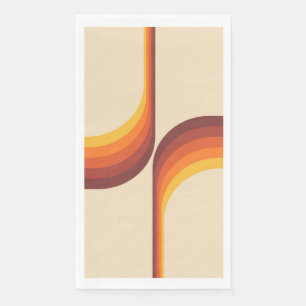 Serviette En Papier Arcs colorés de style rétro