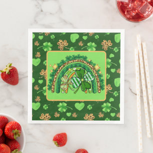 Serviette En Papier Arcs-en-ciel irlandais sauvages Serviettes en pap
