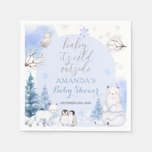 Serviette En Papier ARCTIQUE Flammes de neige d'ANIMAL Arbres Baby sho