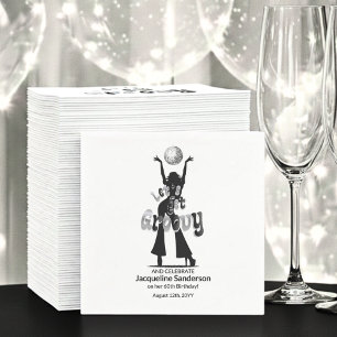 Serviette En Papier Argent Rétro Let's Get Groovy 60e Anniversaire