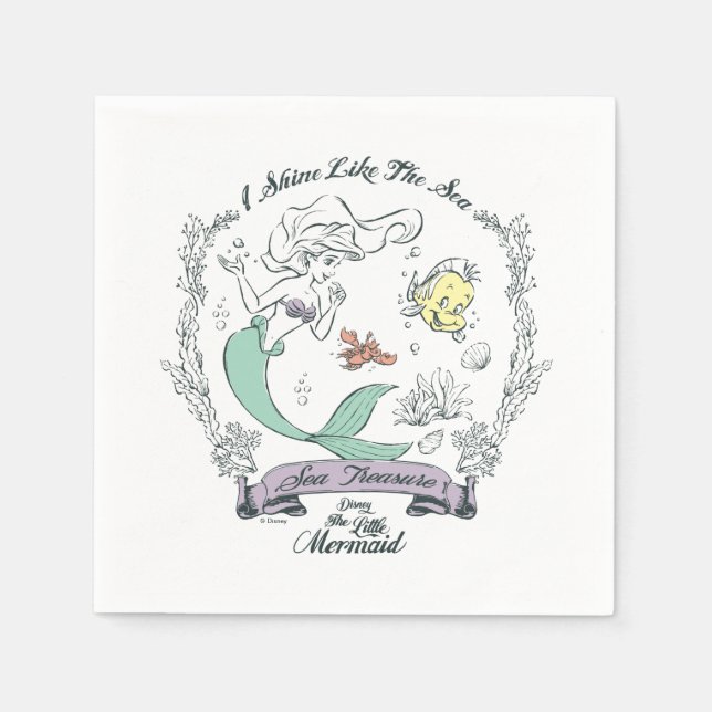 Serviette En Papier Ariel | Je brille comme la mer (Devant)