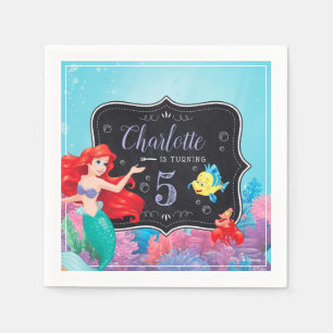 Serviette En Papier Ariel La Petite Sirène - Chalboard