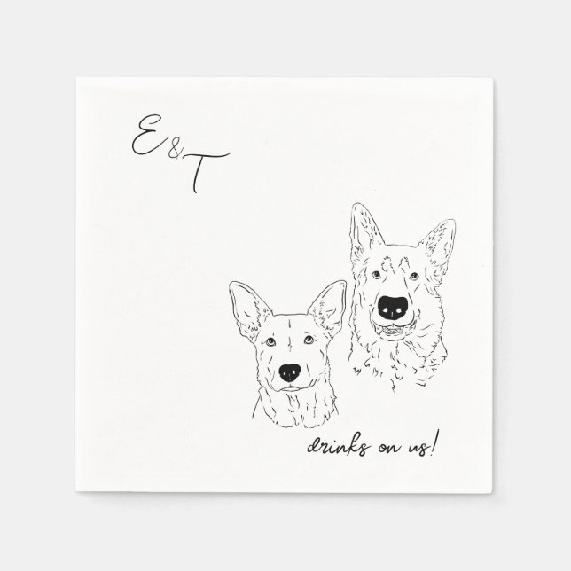 Serviette En Papier Ariel Mariage Cocktail serviettes (Devant)