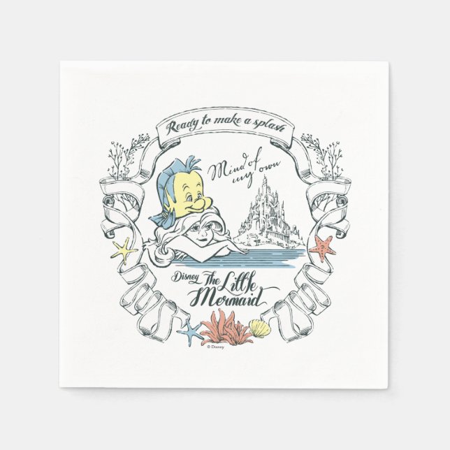 Serviette En Papier Ariel | Prêt à faire un splash (Devant)