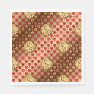 Serviette En Papier Aries et rat de feu