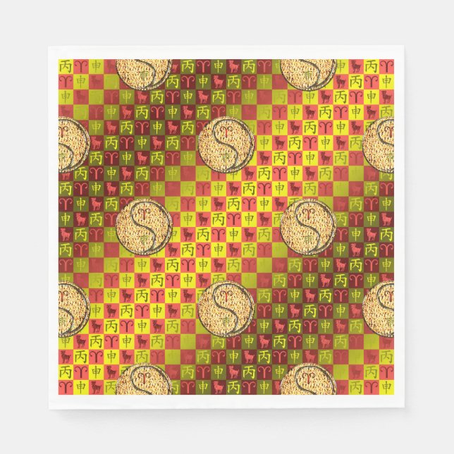 Serviette En Papier Aries & Fire Monkey (Devant)