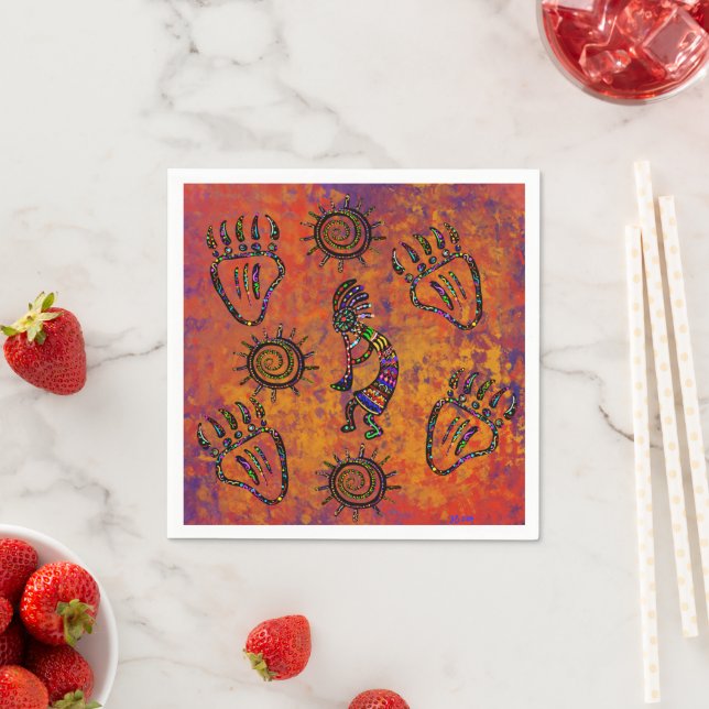 Serviette En Papier Arizona Desert Art (En situation)