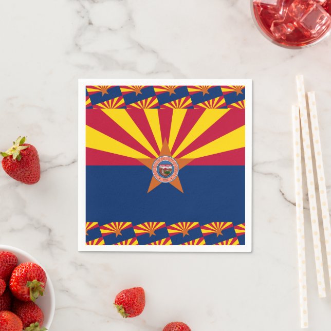 Serviette En Papier Arizonan Flag & Seal, Flag of Arizona (En situation)