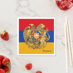 Serviette En Papier Arménie, Emblem & Flag arménien / sports