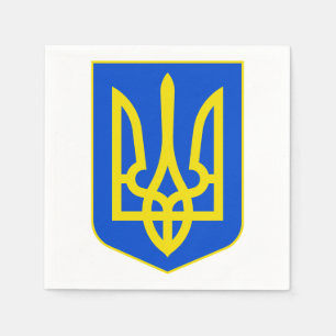 Serviette En Papier Armoiries de l'Ukraine Trident doré Beaux-Arts