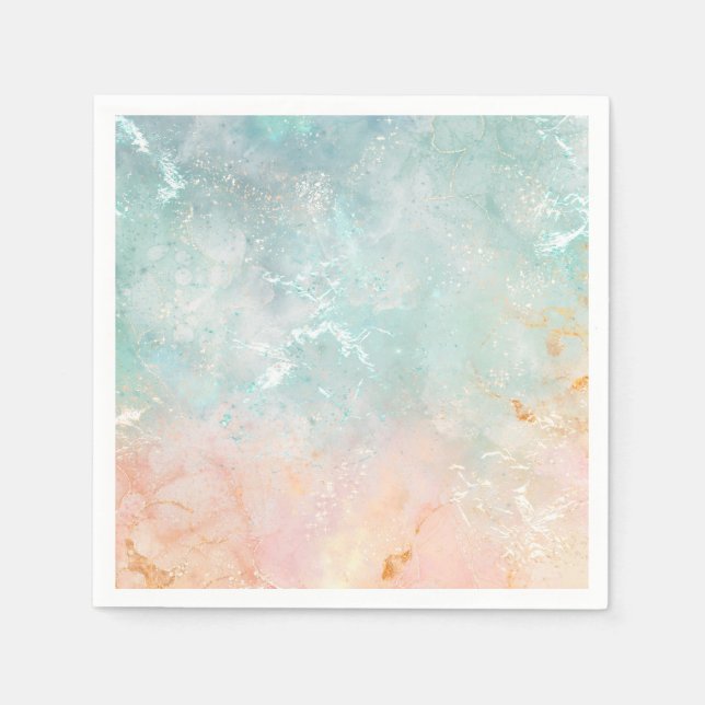 Serviette En Papier Arrière - plan d'encre d'encre, couleur pastel (Devant)