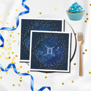 Serviette En Papier Arrière - plan Galaxy - Symbole Gemini