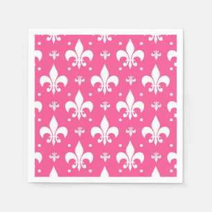Serviette En Papier Arrière - plan rose Fleur-de-lis Motif design
