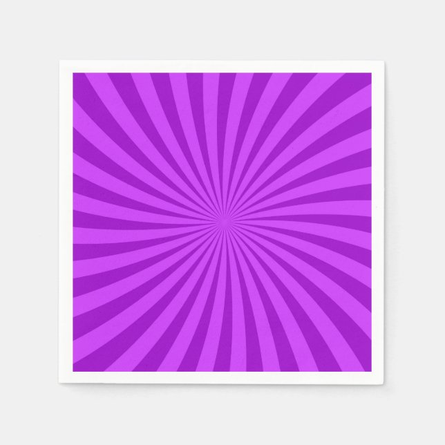 Serviette En Papier Arrière - plan Sunburst Retro violet (Devant)