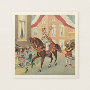Serviette En Papier Arrivée de St néerlandais Nick Saint-Nicolas de