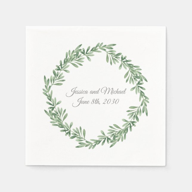 Serviette En Papier Arrosage Rosemary Wreath (Devant)
