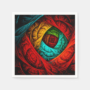 Serviette En Papier Art abstrait moderne artistique coloré motif #09