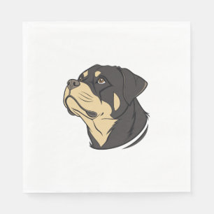 Serviette En Papier Art de chien Rottweiler