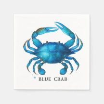 Art de l'aquarelle du crabe bleu - Vie marine côti
