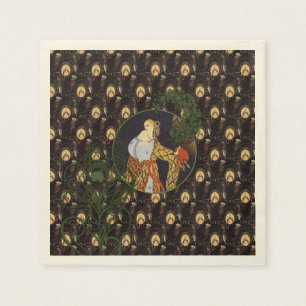 Serviette En Papier Art Déco dames Cocktail Papier à cocktails Napkins