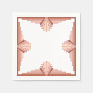 Serviette En Papier Art déco or rose complet11b