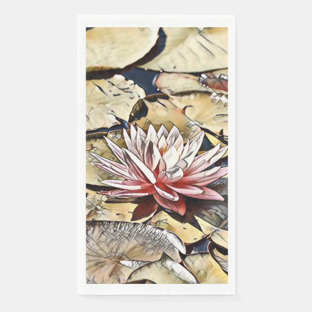 Serviette En Papier Art floral 01-23 (Devant)