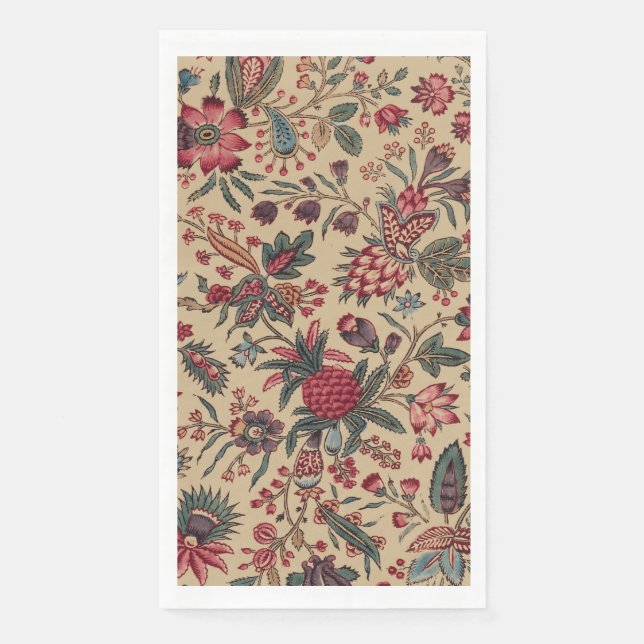 Serviette En Papier Art floral de la tapisserie (Devant)