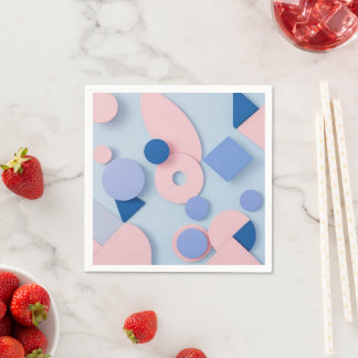 Serviette En Papier Art géométrique coloré tendance Napkin