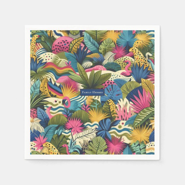 Serviette En Papier Art moderne de la jungle (Devant)