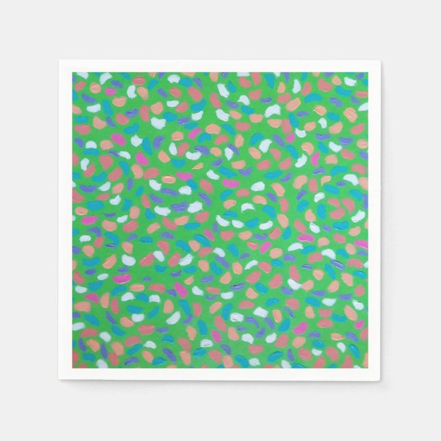 Serviette En Papier Art peint Spring Greens (Devant)