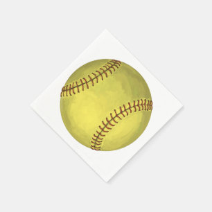 Serviette En Papier Art Softball Peint
