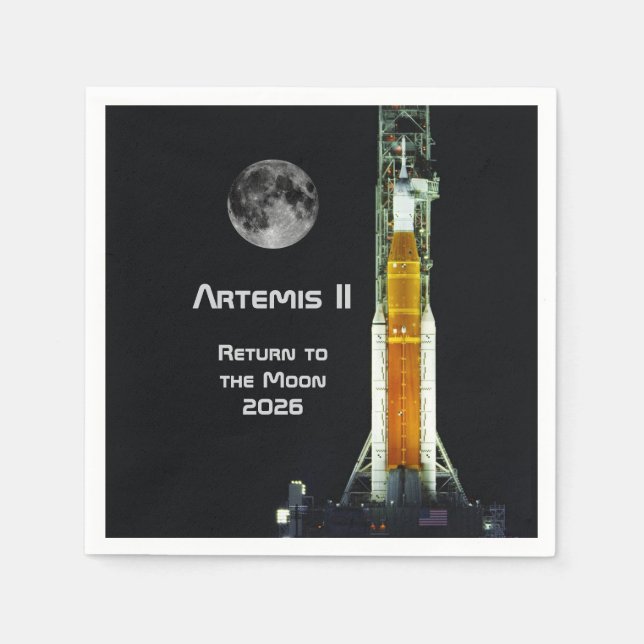 Serviette En Papier Artemis II Moon Mission (Devant)