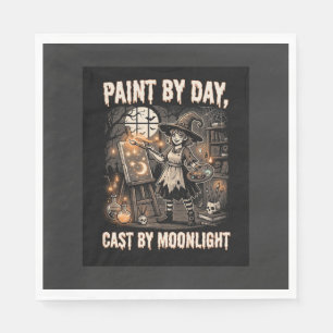 Serviette En Papier Artiste de Halloween Sorcière Magie
