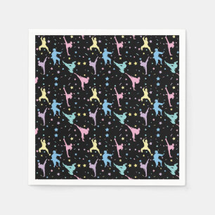 Serviette En Papier Arts martiaux Karate Étoiles Abstraites Étincelles