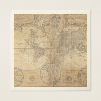 Serviette En Papier Assiette en papier Collection Vintage World Map Ba