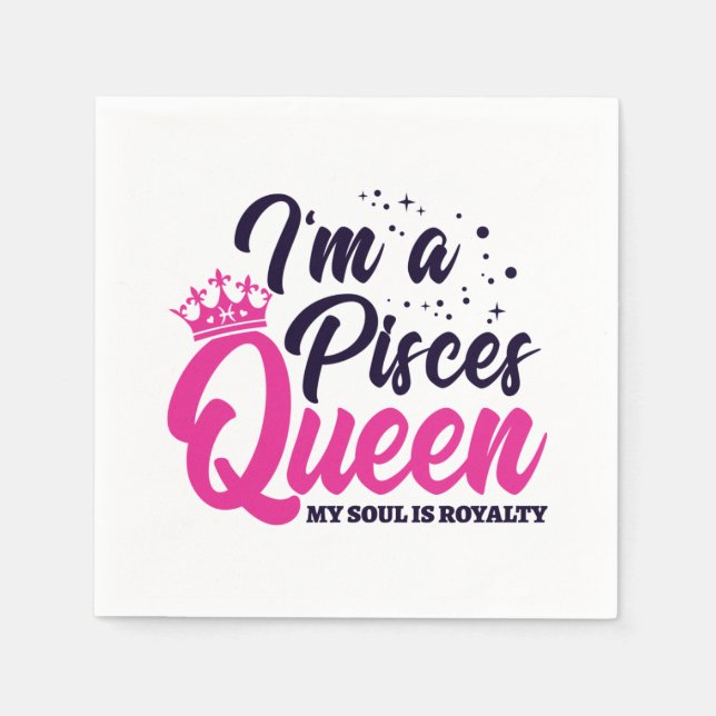 Serviette En Papier Astrologie Zodiac - Février Mars Anniversaire Pisc (Devant)