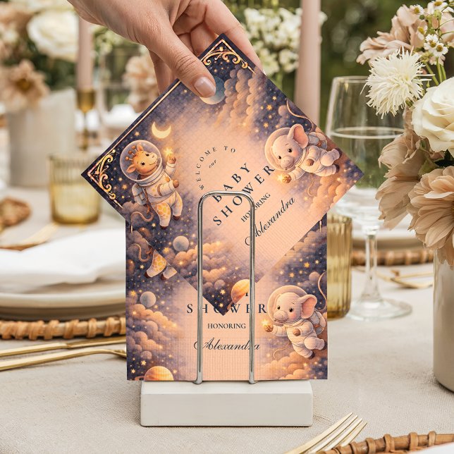 Serviette En Papier Astronaut Animals Space Baby Shower (Créateur téléchargé)