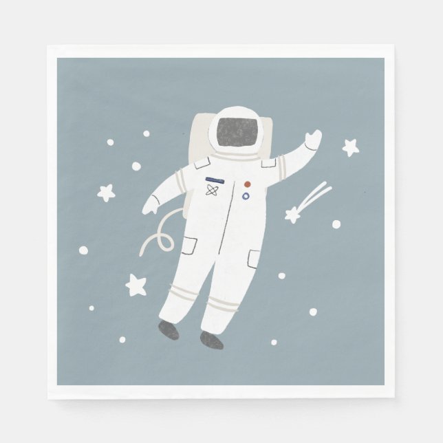 Serviette En Papier Astronaut & Stars Space Anniversaire (Devant)