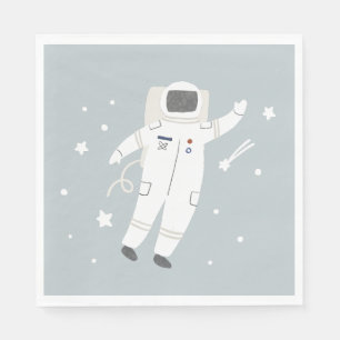 Serviette En Papier Astronaut & Stars Space Anniversaire