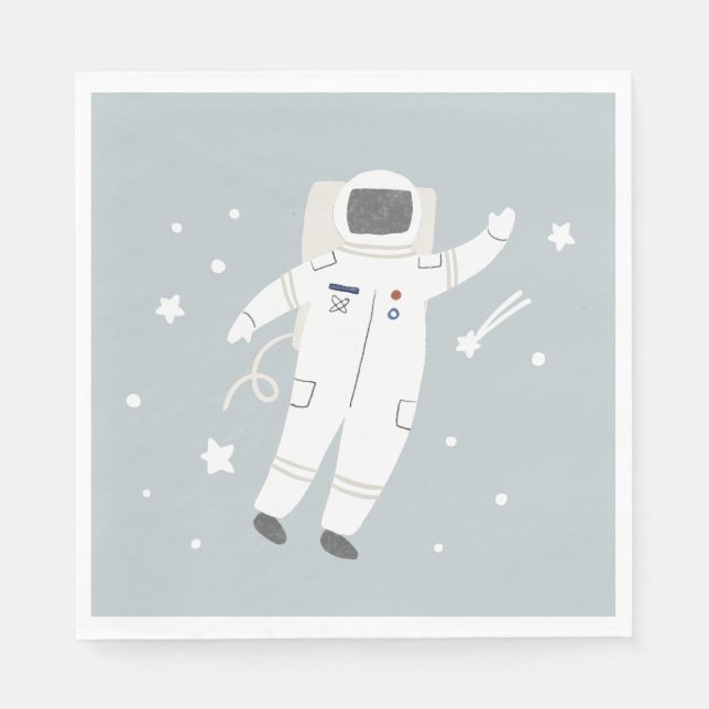 Serviette En Papier Astronaut & Stars Space Anniversaire (Devant)
