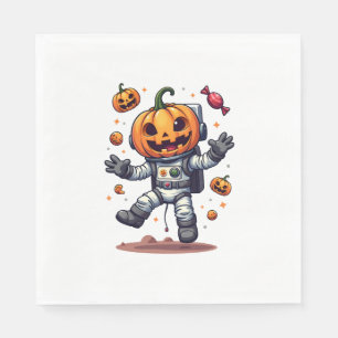 Serviette En Papier Astronaute citrouille - Chemise Éffrayante de l'ex