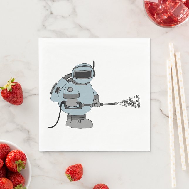 Serviette En Papier Astronaute Sci-Fi des étoiles de l'astronaute spat (Créateur téléchargé)