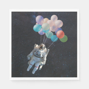 Serviette En Papier Astronaute Stars & Space Colorful Balloons